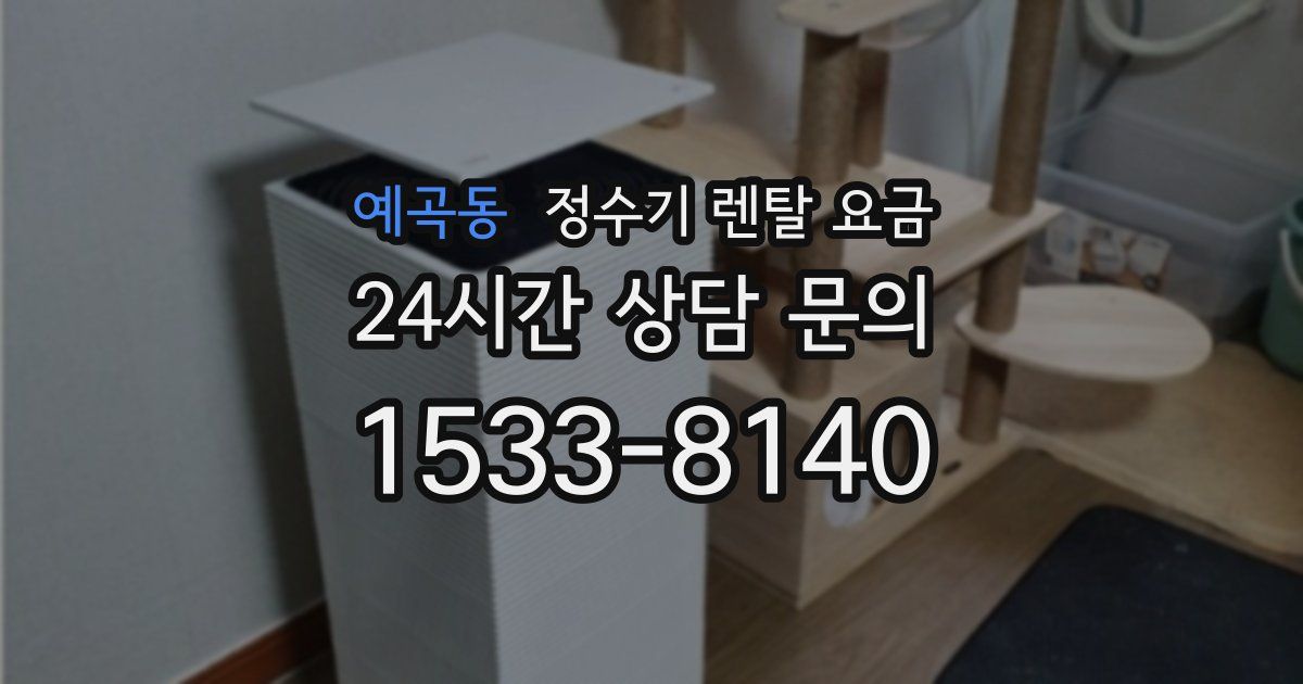 예곡동 정수기 렌탈 요금