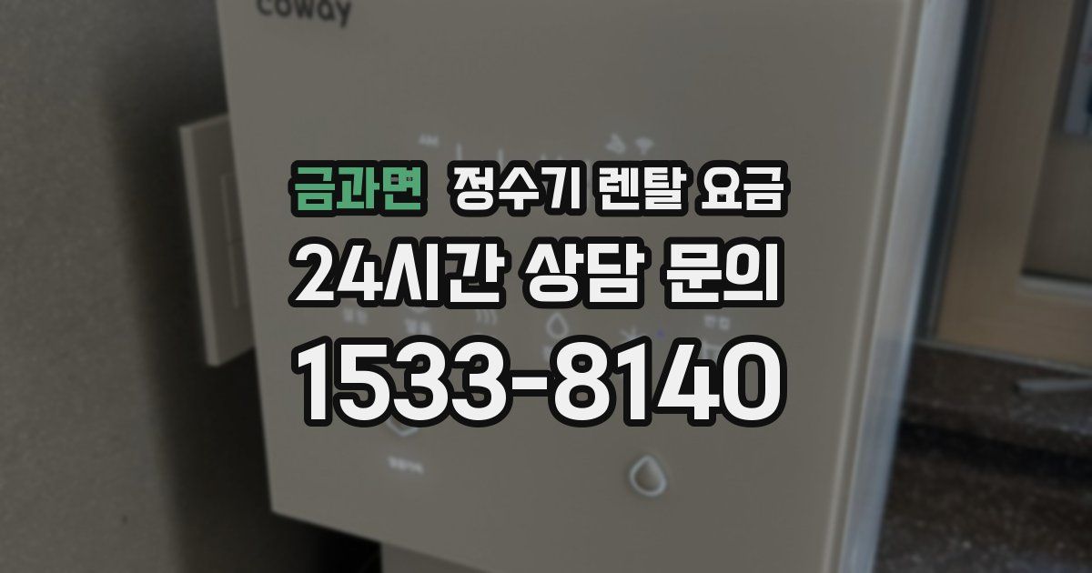 금과면 정수기 렌탈 요금