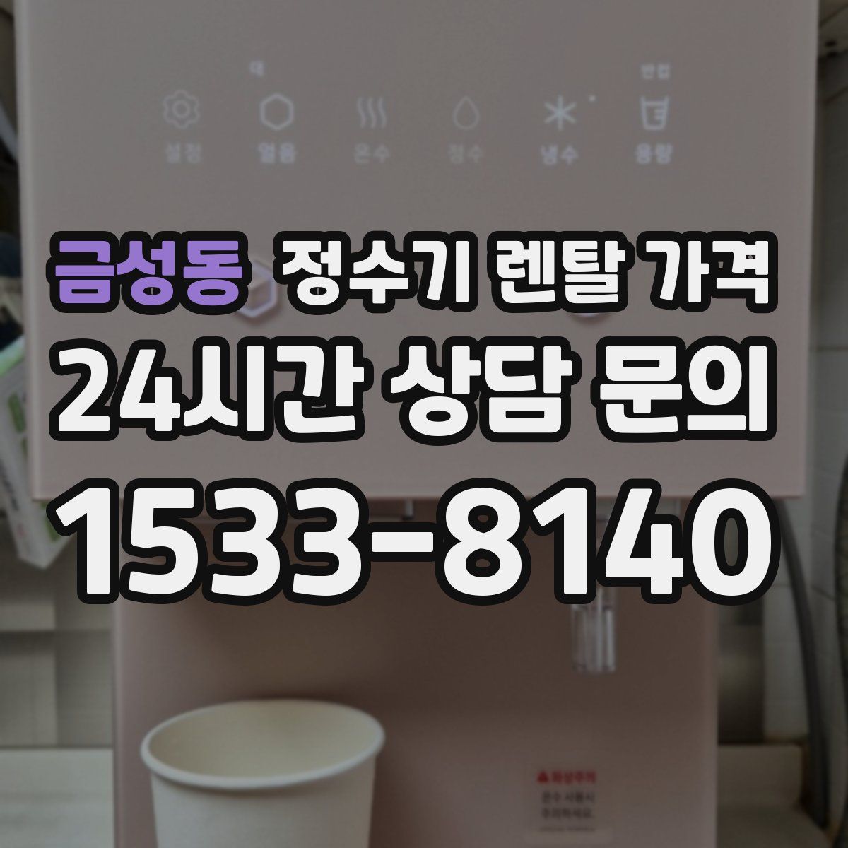 금성동 정수기 렌탈 가격