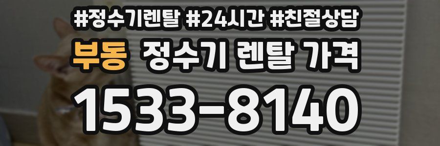 부동 정수기 렌탈 가격