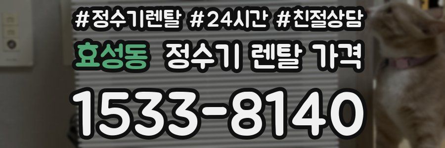 효성동 정수기 렌탈 가격