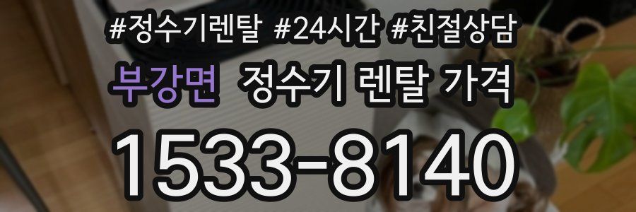 부강면 정수기 렌탈 가격