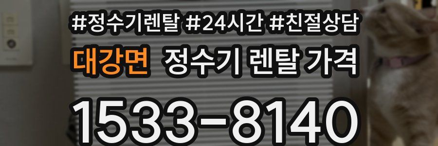 대강면 정수기 렌탈 가격