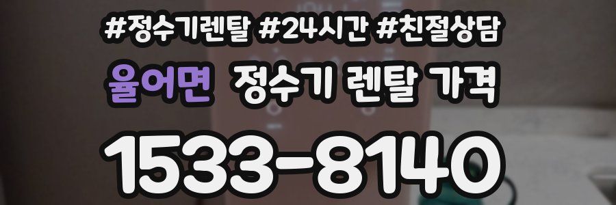 율어면 정수기 렌탈 가격