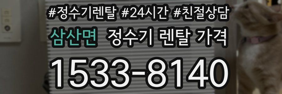 삼산면 정수기 렌탈 가격