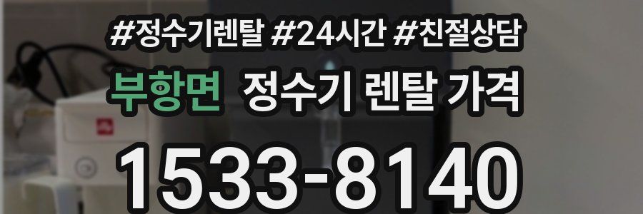 부항면 정수기 렌탈 가격