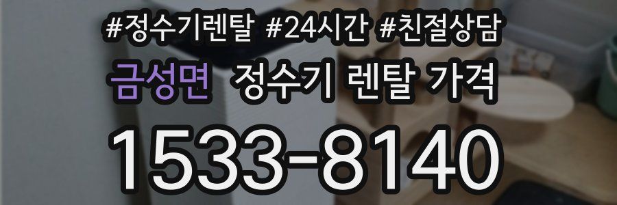 금성면 정수기 렌탈 가격