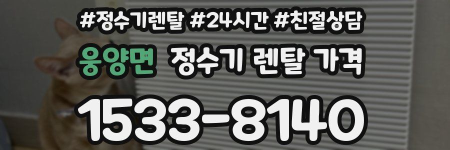 웅양면 정수기 렌탈 가격