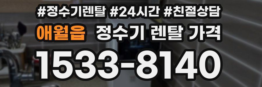 애월읍 정수기 렌탈 가격