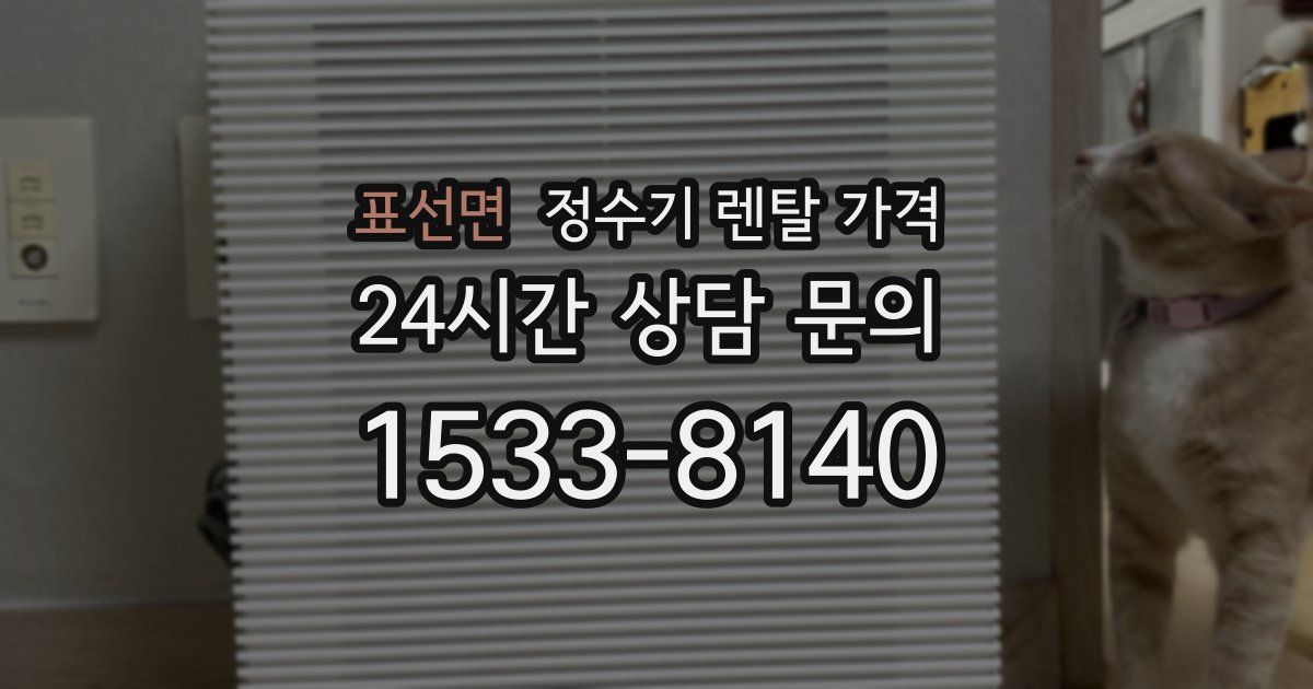 표선면 정수기 렌탈 가격