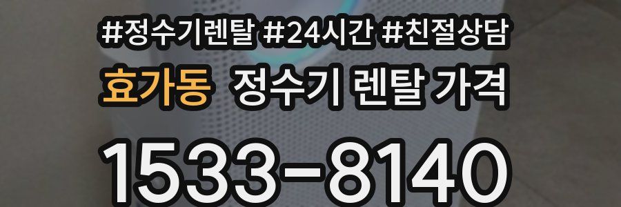 효가동 정수기 렌탈 가격