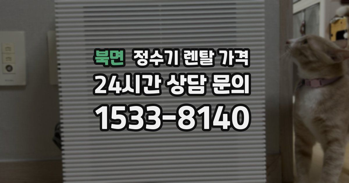 북면 정수기 렌탈 가격