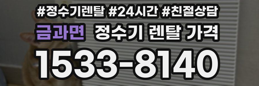 금과면 정수기 렌탈 가격