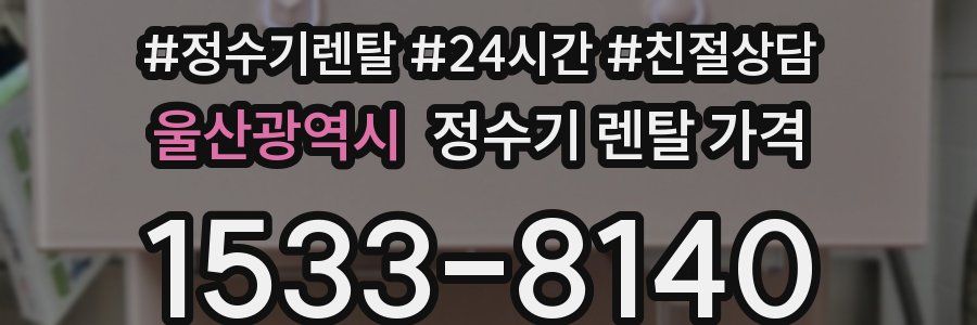 울산광역시 정수기 렌탈 가격