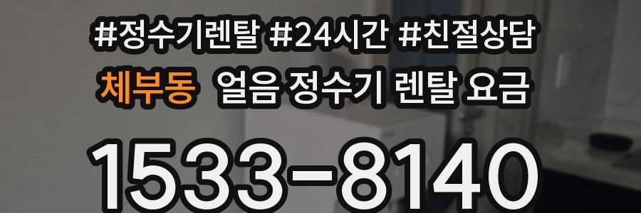 체부동 얼음 정수기 렌탈 요금