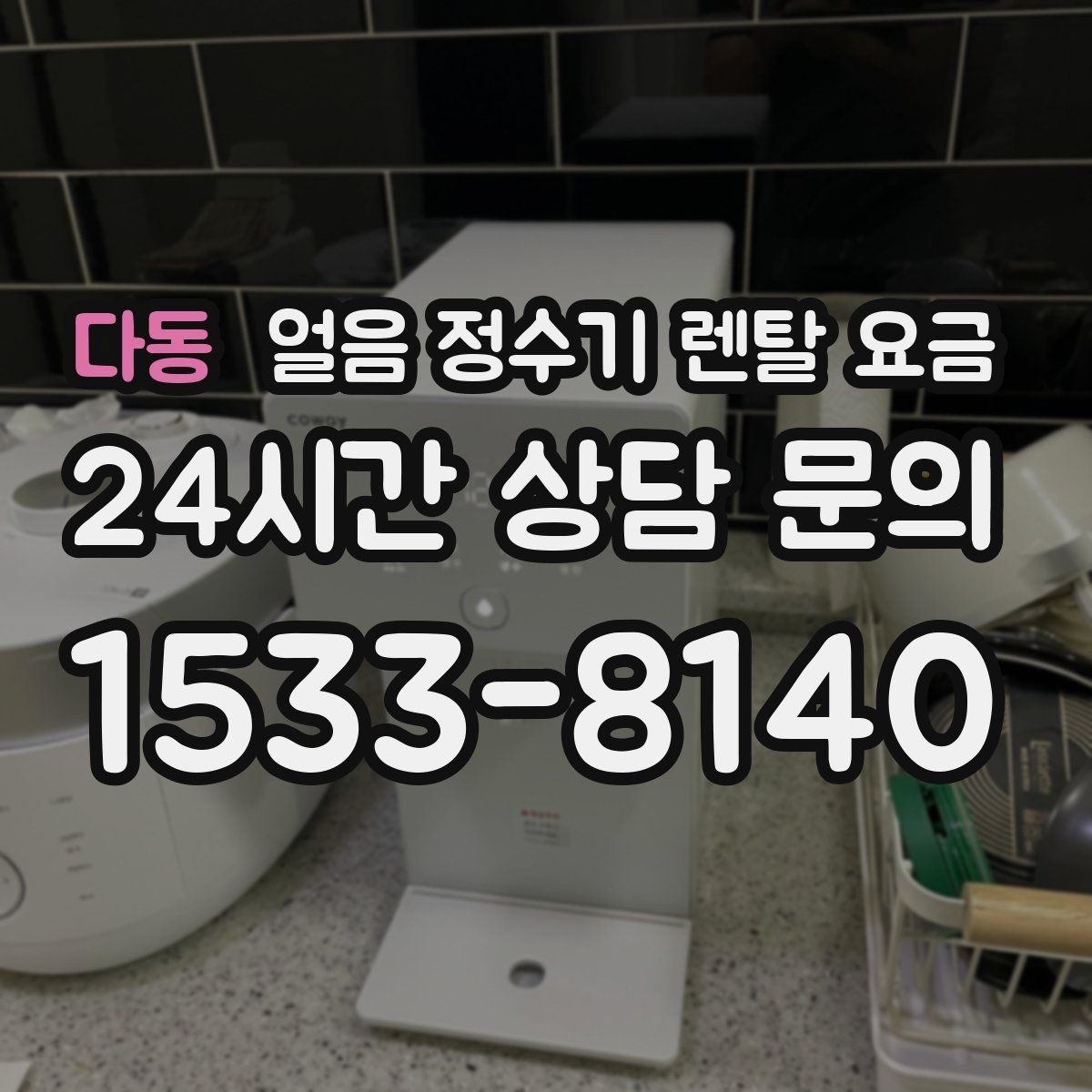 다동 얼음 정수기 렌탈 요금 싱크대형과 스탠드형 비교