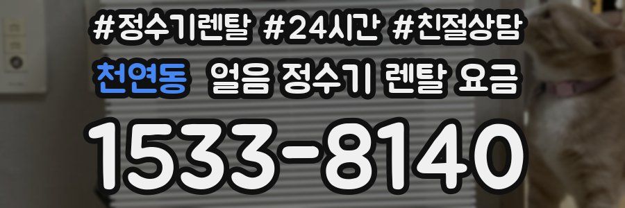 천연동 얼음 정수기 렌탈 요금