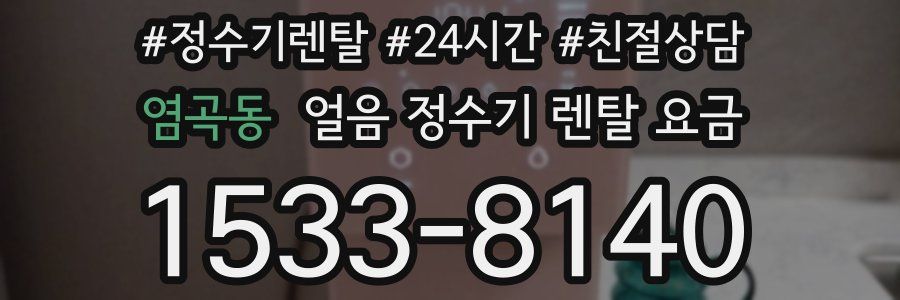 염곡동 얼음 정수기 렌탈 요금