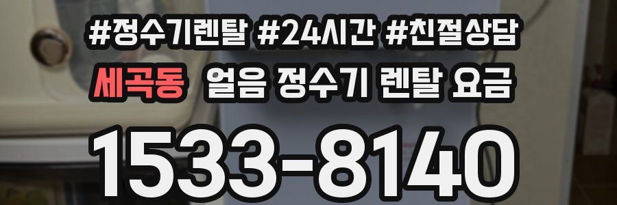 세곡동 얼음 정수기 렌탈 요금