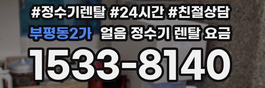 부평동2가 얼음 정수기 렌탈 요금
