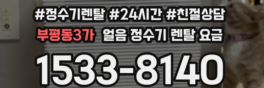 부평동3가 얼음 정수기 렌탈 요금