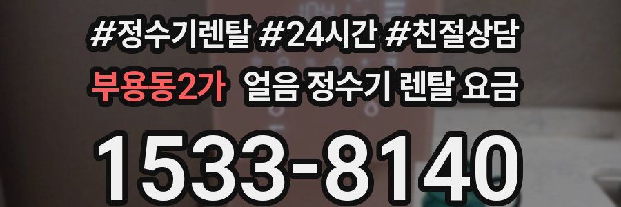 부용동2가 얼음 정수기 렌탈 요금