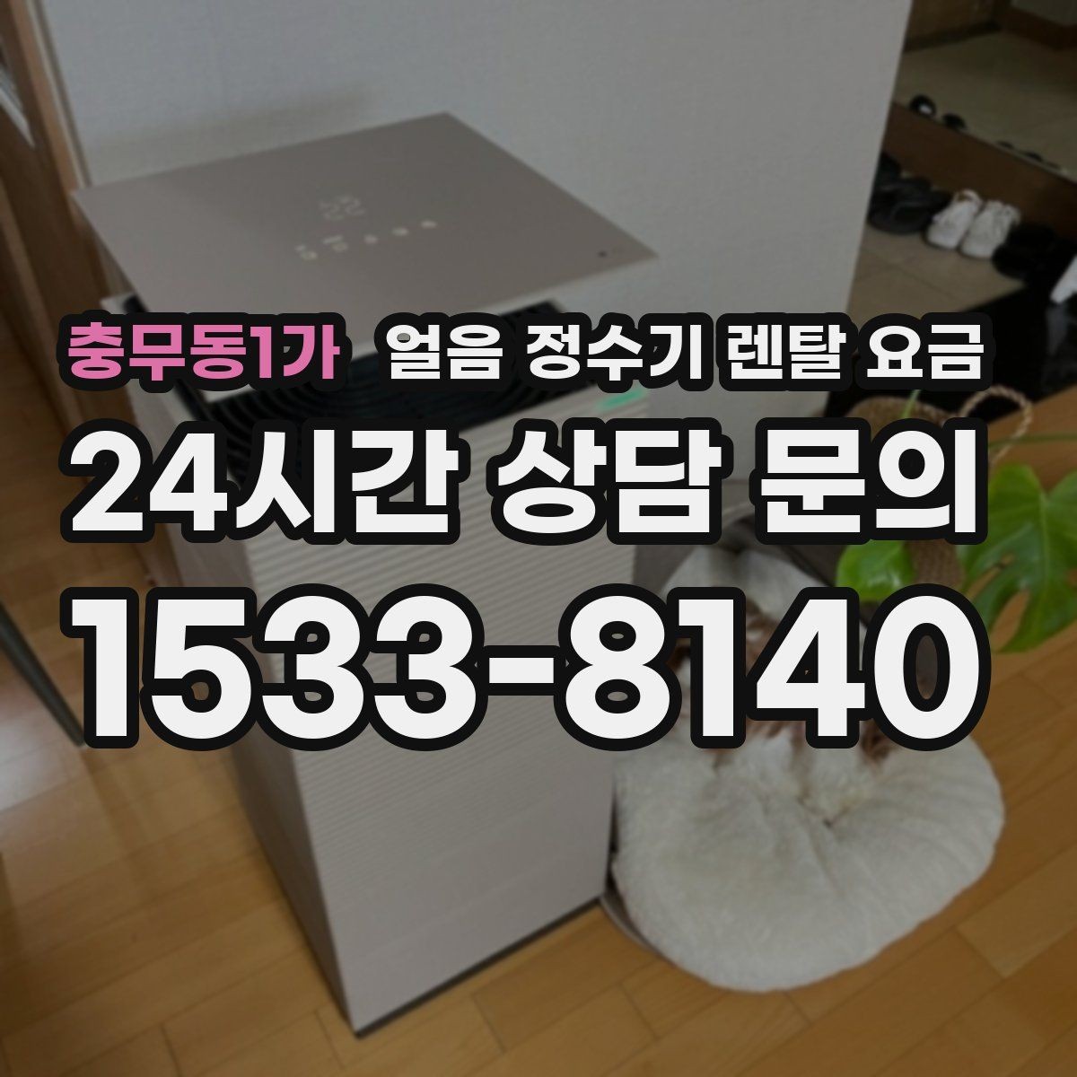 충무동1가 얼음 정수기 렌탈 요금 싱크대형과 스탠드형 차이
