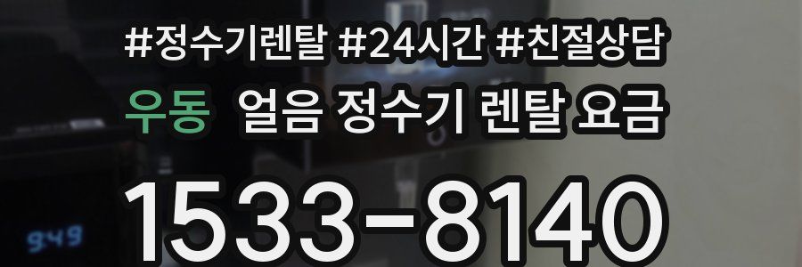 우동 얼음 정수기 렌탈 요금