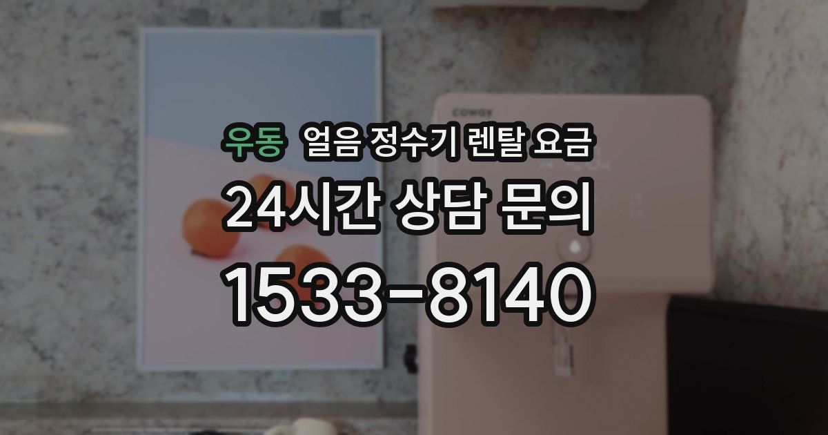 우동 얼음 정수기 렌탈 요금