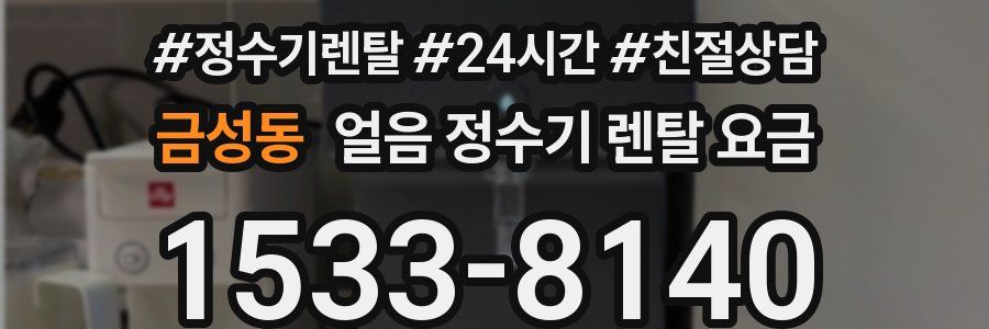 금성동 얼음 정수기 렌탈 요금