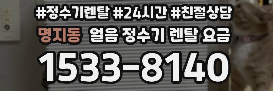 명지동 얼음 정수기 렌탈 요금