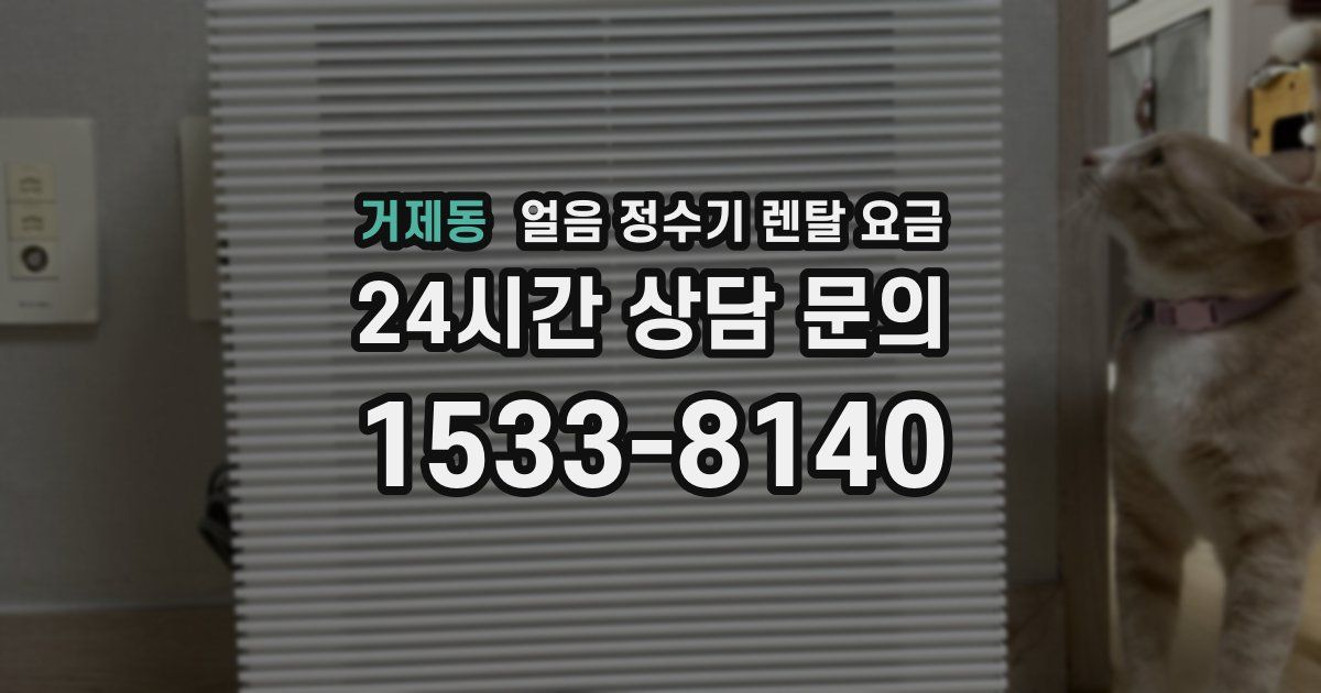 거제동 얼음 정수기 렌탈 요금