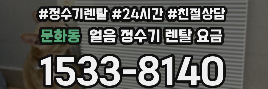 문화동 얼음 정수기 렌탈 요금