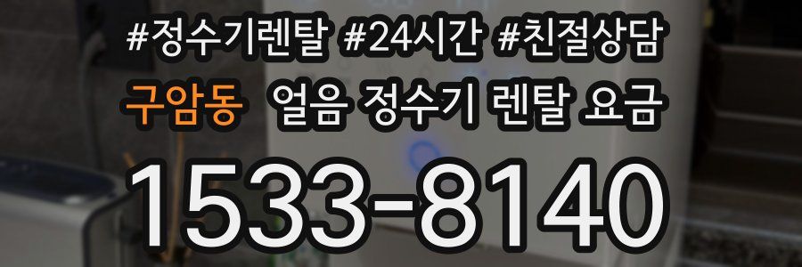 구암동 얼음 정수기 렌탈 요금