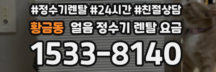 황금동 얼음 정수기 렌탈 요금