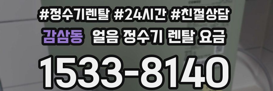 감삼동 얼음 정수기 렌탈 요금