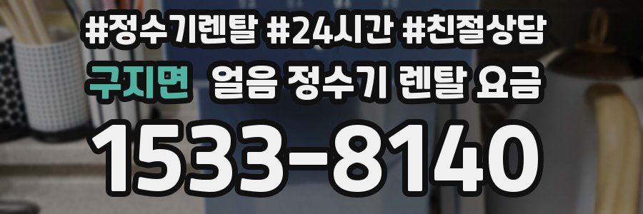 구지면 얼음 정수기 렌탈 요금