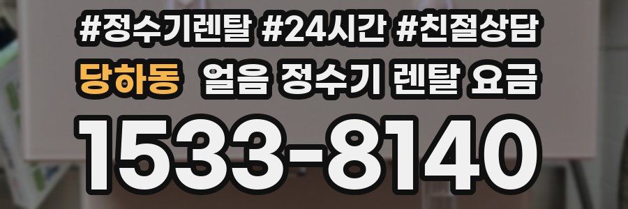 당하동 얼음 정수기 렌탈 요금
