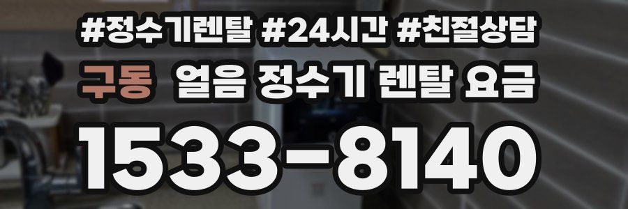 구동 얼음 정수기 렌탈 요금