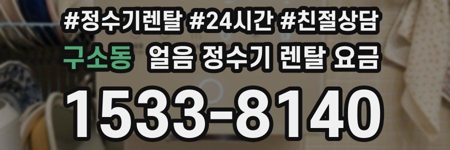 구소동 얼음 정수기 렌탈 요금