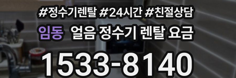 임동 얼음 정수기 렌탈 요금