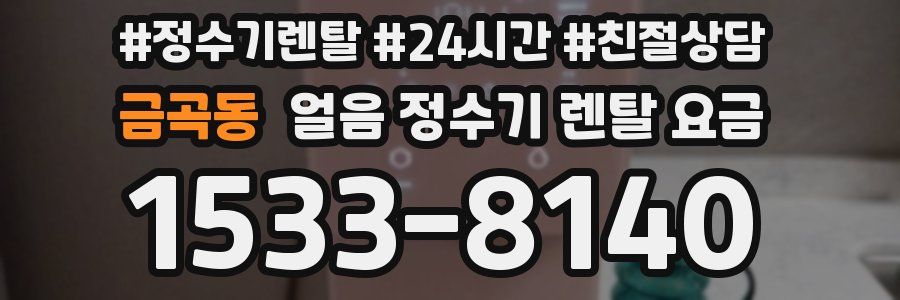 금곡동 얼음 정수기 렌탈 요금