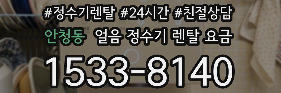 안청동 얼음 정수기 렌탈 요금