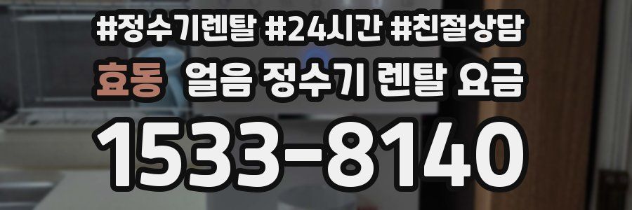 효동 얼음 정수기 렌탈 요금