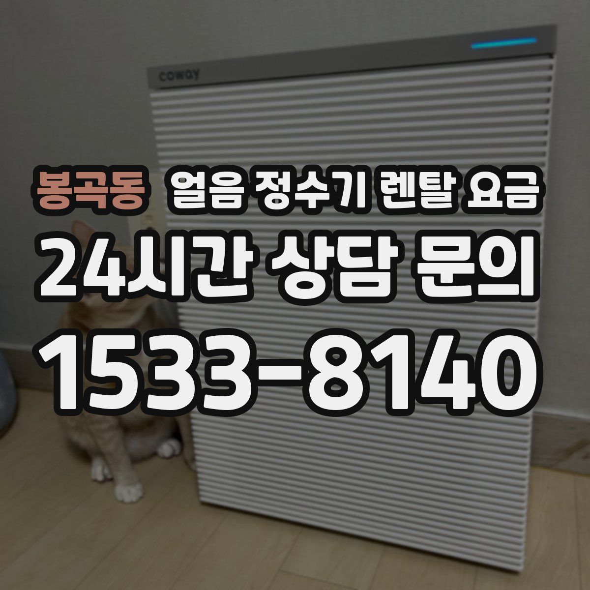 봉곡동 얼음 정수기 렌탈 요금