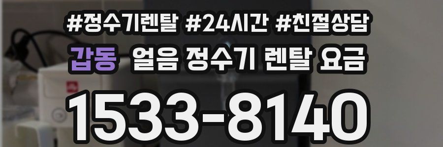 갑동 얼음 정수기 렌탈 요금