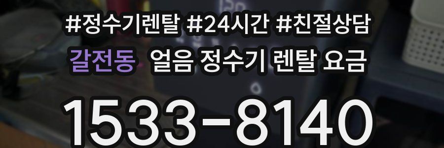 갈전동 얼음 정수기 렌탈 요금