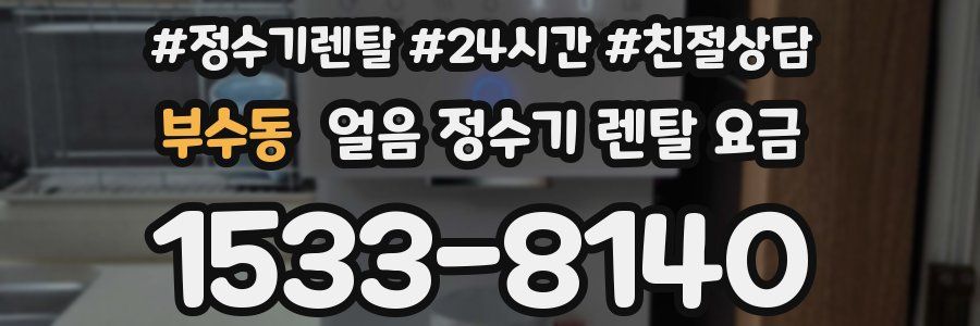 부수동 얼음 정수기 렌탈 요금