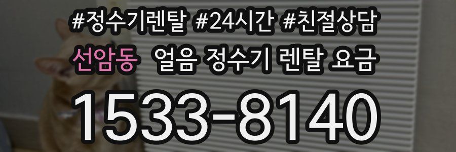 선암동 얼음 정수기 렌탈 요금