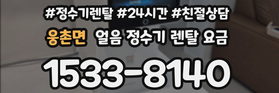 웅촌면 얼음 정수기 렌탈 요금